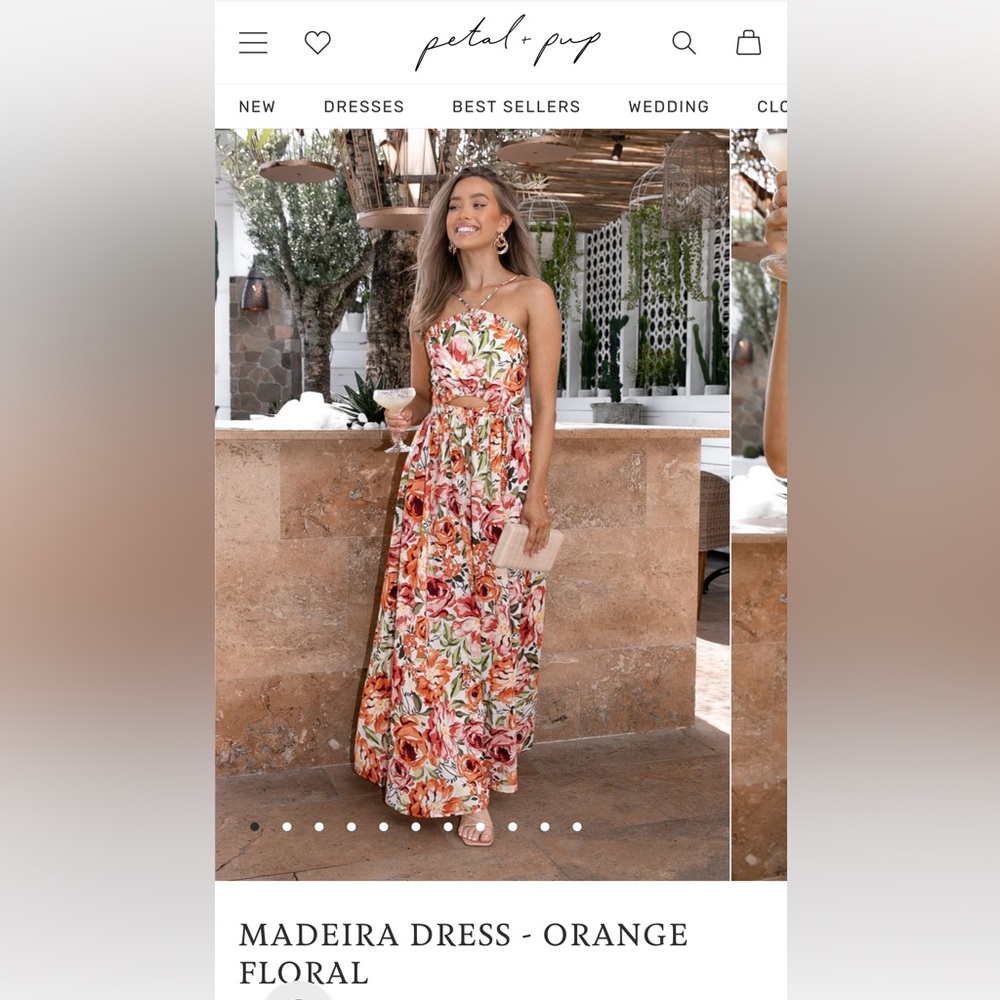 Petal & Pup Madeira Dress- orange floral